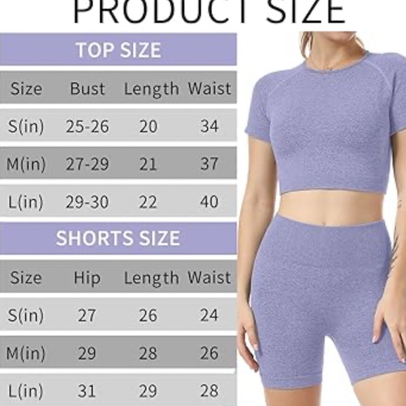 purple workout set - Picture 5 of 5